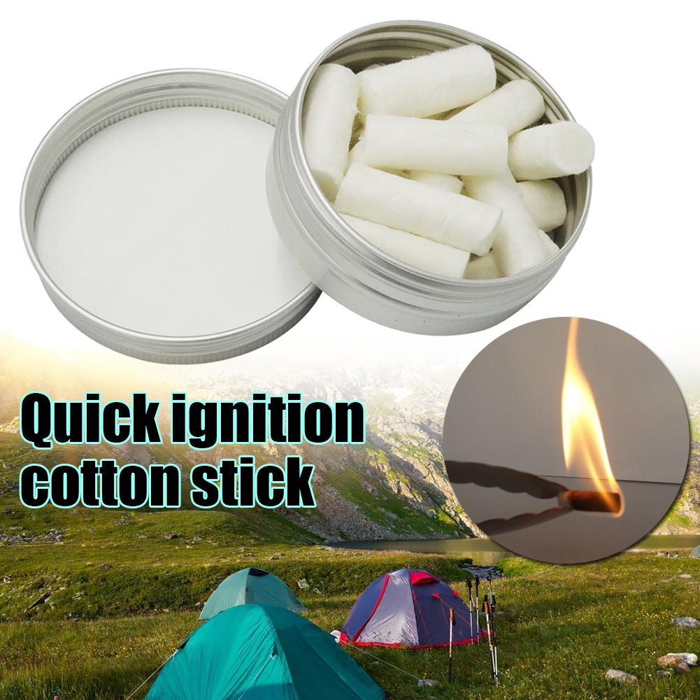 Fire Starting Kit - 12pcs Outdoor Camping ขี้ผึ้งพาราฟิน Survival Fire