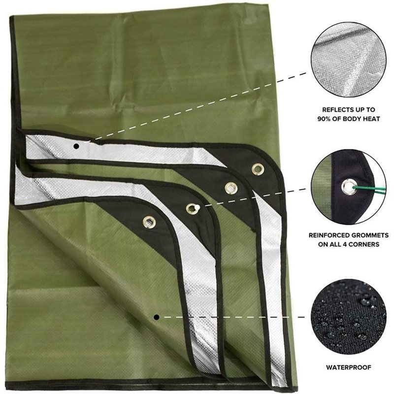 ผ้าใบกันความร้อนแบบใช้ซ้ำได้ ข - Survival Blanket Reflective บทวิจารณ์และราคา