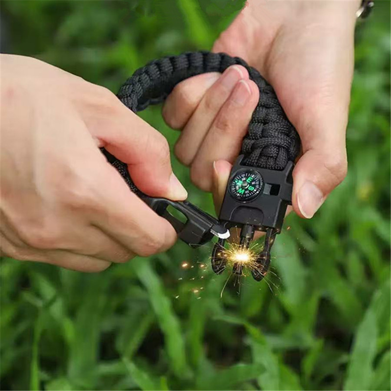 สร้อยข้อมือเข็มทิศห้าในหนึ่งพร - Fire Starting Kit บทวิจารณ์และราคา