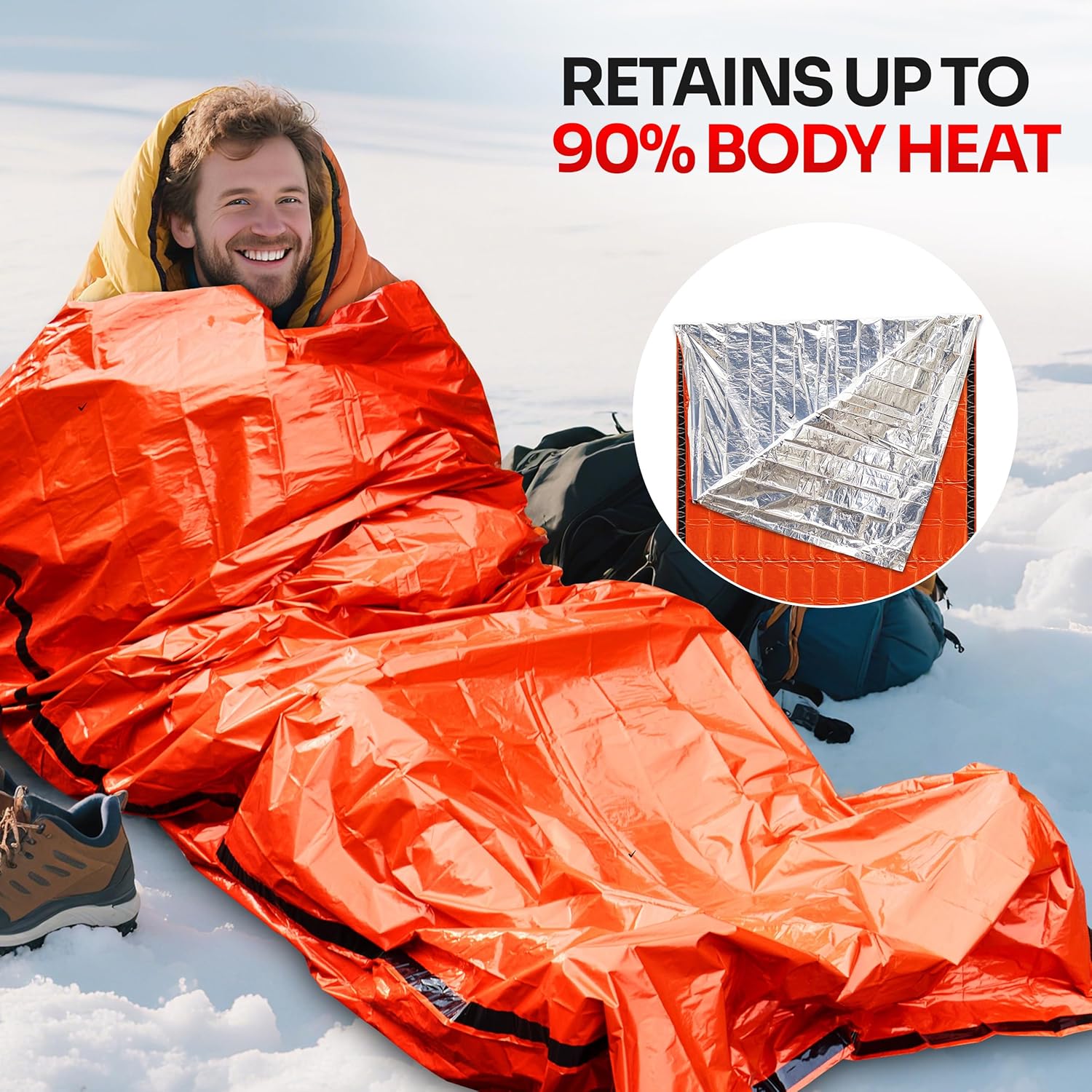 ถุงนอนฉุกเฉินสำหรับอุปกรณ์เอาต - Emergency Mylar Tent บทวิจารณ์และราคา
